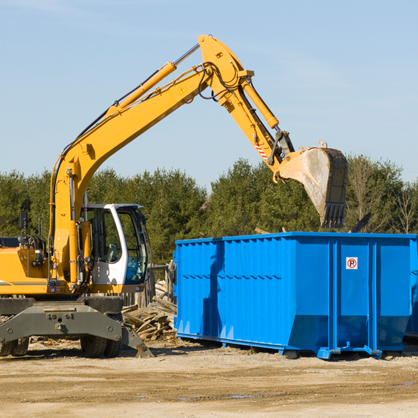 what size residential dumpster rentals are available in Ridgeway Ohio